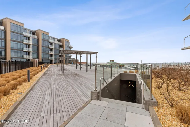 front view of building with a street