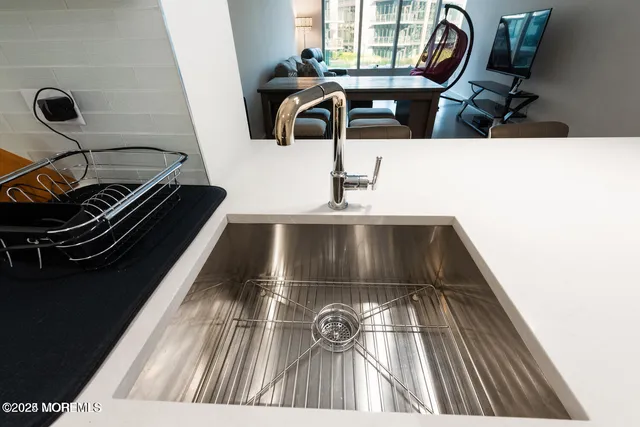 a close view of sink