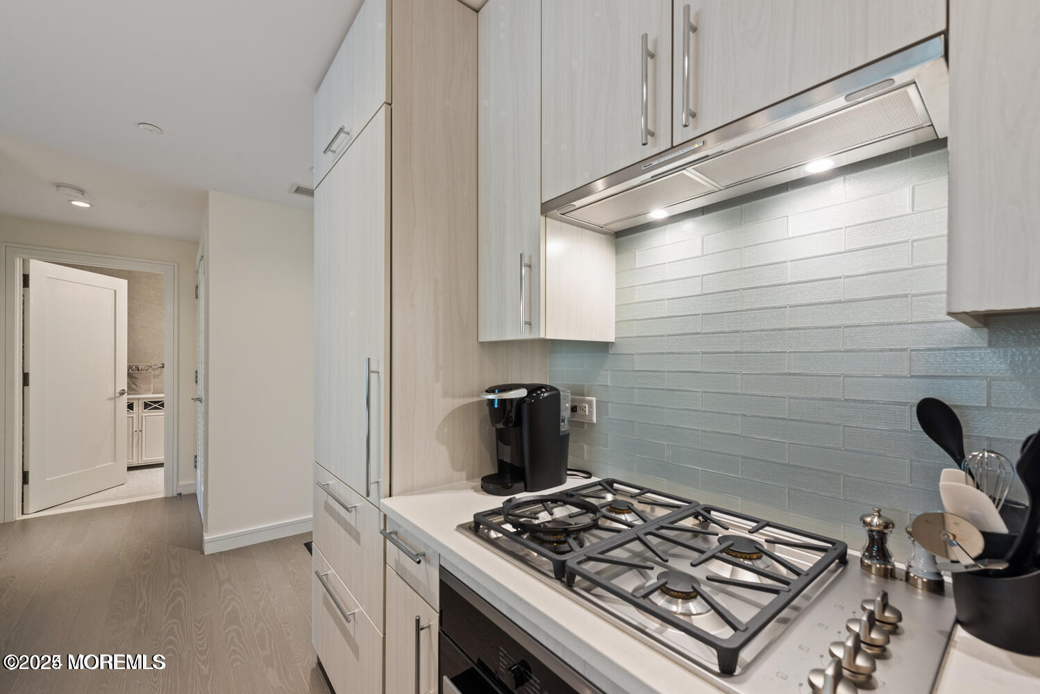 15 Morris Avenue, Unit 308 Long Branch, NJ 07740 - Photo 9 of 48 a kitchen with a stove and a wooden cabinets