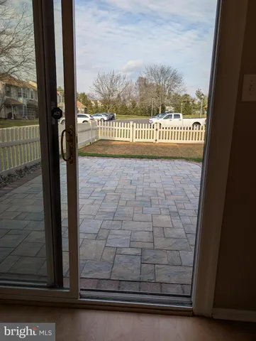 a view of a glass door