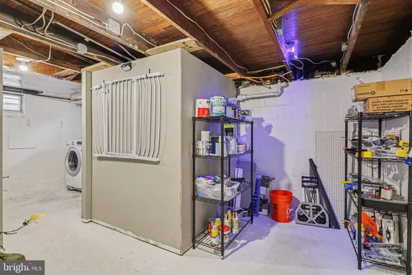 a view of storage and utility room