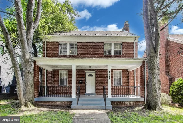 front view of a house with a porch