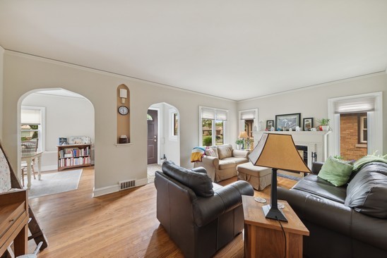 1220 South Fairview Avenue Park Ridge, IL 60068 - Photo 3 of 19 a living room with furniture and wooden floor