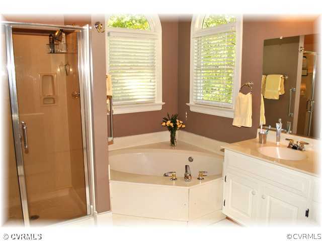 14110 Grangewood Road Midlothian, VA 23113 - Photo 8 of 12 a white bath tub sitting next to a bathroom sink