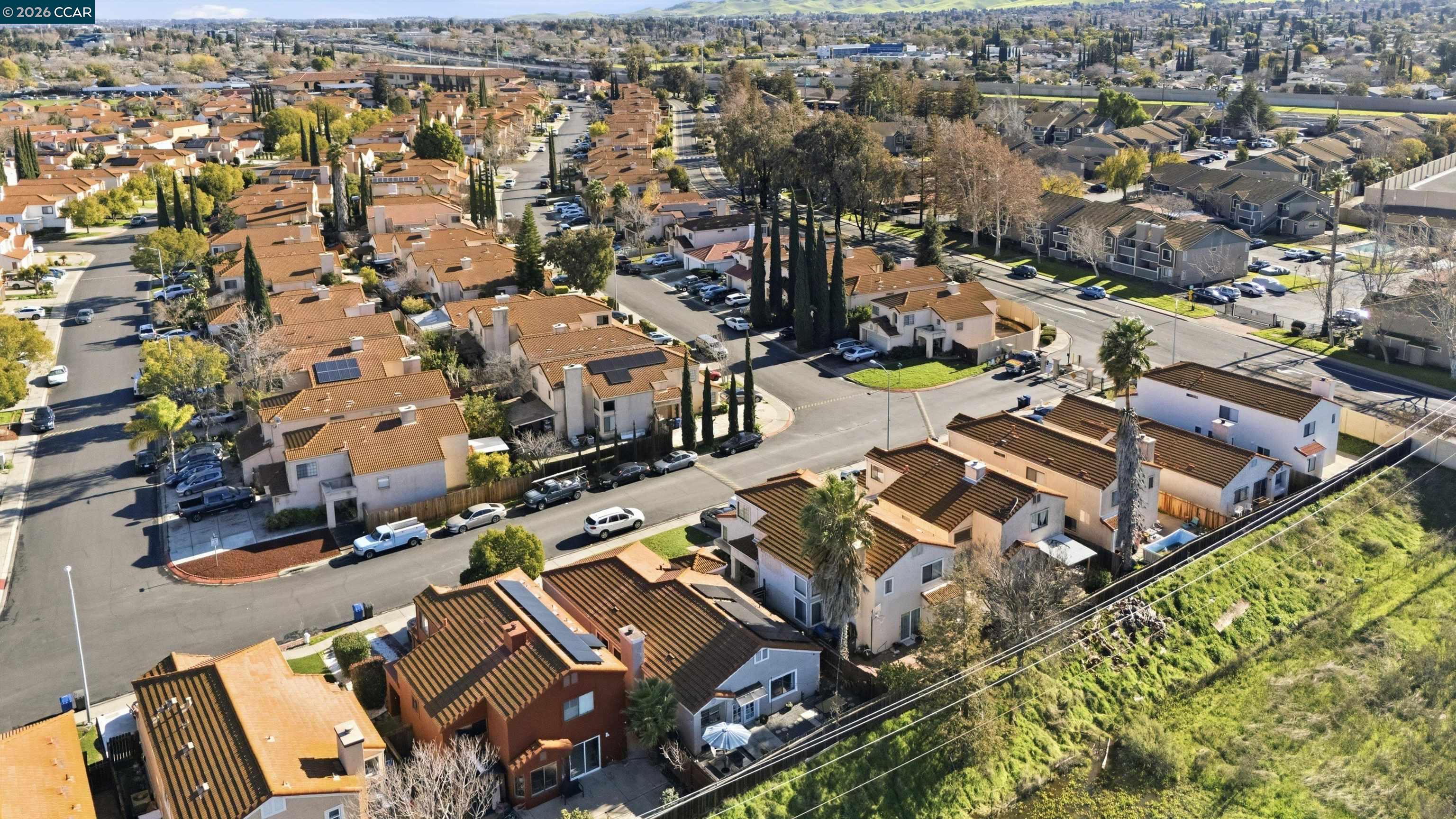 232 Case Drive Pittsburg, CA 94565 - Photo 32 of 37 an aerial view of a house with a swimming pool