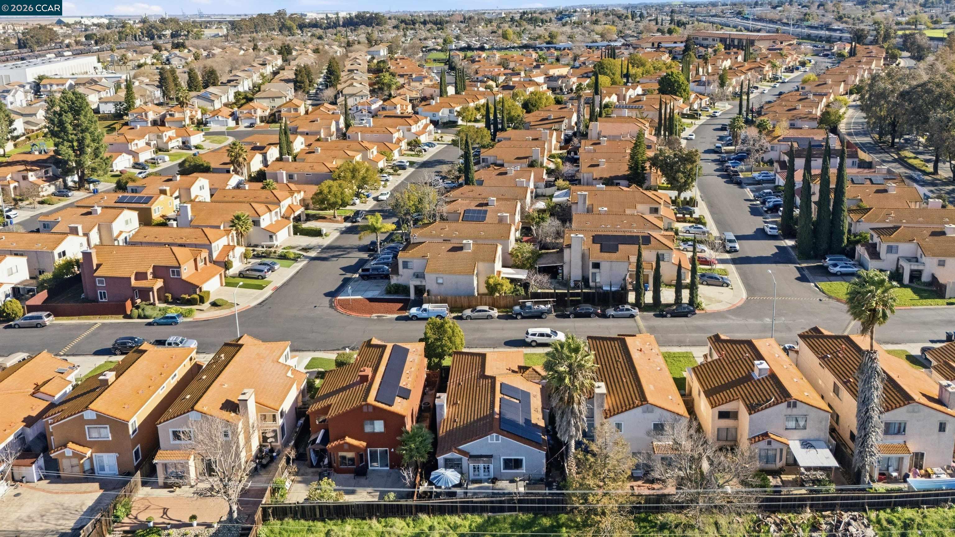 232 Case Drive Pittsburg, CA 94565 - Photo 35 of 37 an aerial view of a city with lots of residential buildings