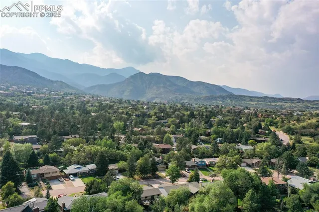 an aerial view of a city