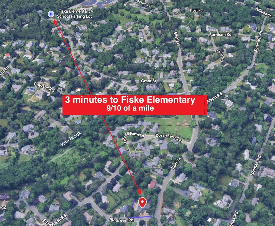 1 Maureen Road Lexington, MA 02420 - Photo 19 of 20 a sign that is sitting in a forest