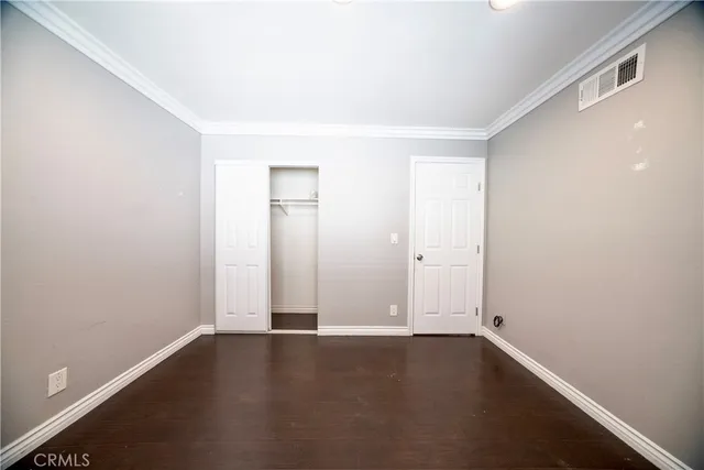 an empty room with a workbench