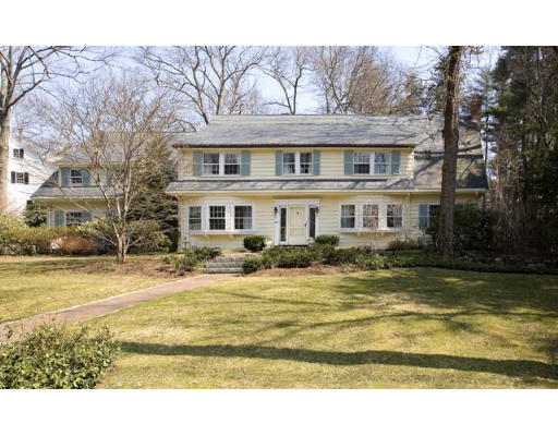 220 Ridgeway Road Weston, MA 02493 - Photo 1 of 12 a front view of a house with a yard