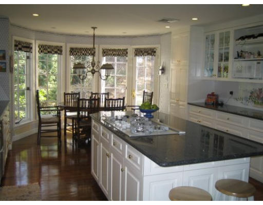 220 Ridgeway Road Weston, MA 02493 - Photo 8 of 12 a kitchen with stainless steel appliances kitchen island granite countertop a sink and a granite counter tops