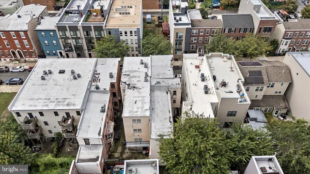 an aerial view of city
