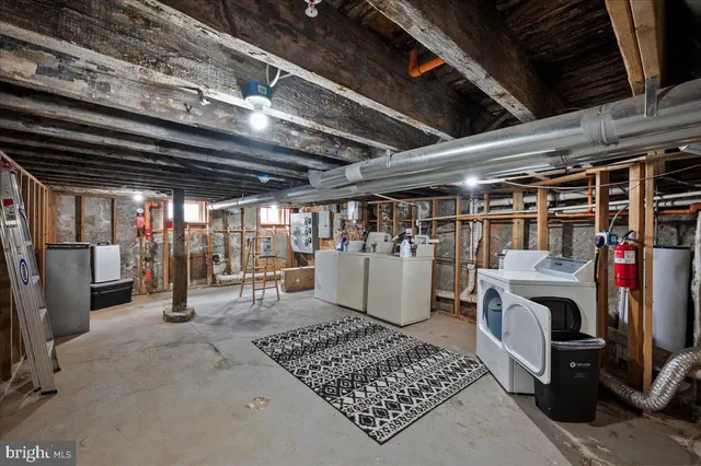 a view of storage and utility room