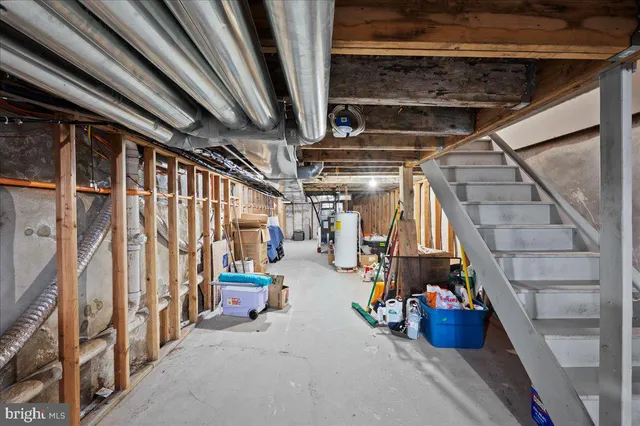 a view of storage and utility room