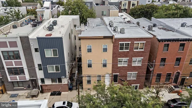 a view of a city that has tall buildings