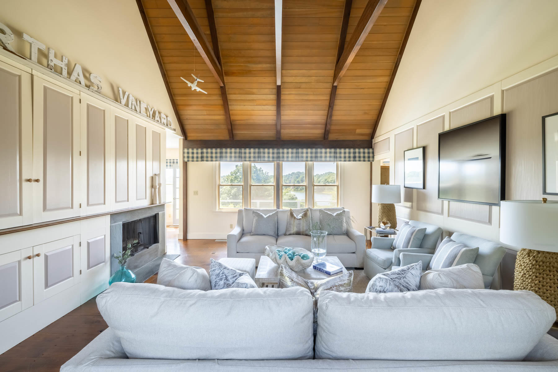 81 Oyster Pond Road Edgartown, MA 02539 - Photo 11 of 41 Living room overlooking Oyster Pond