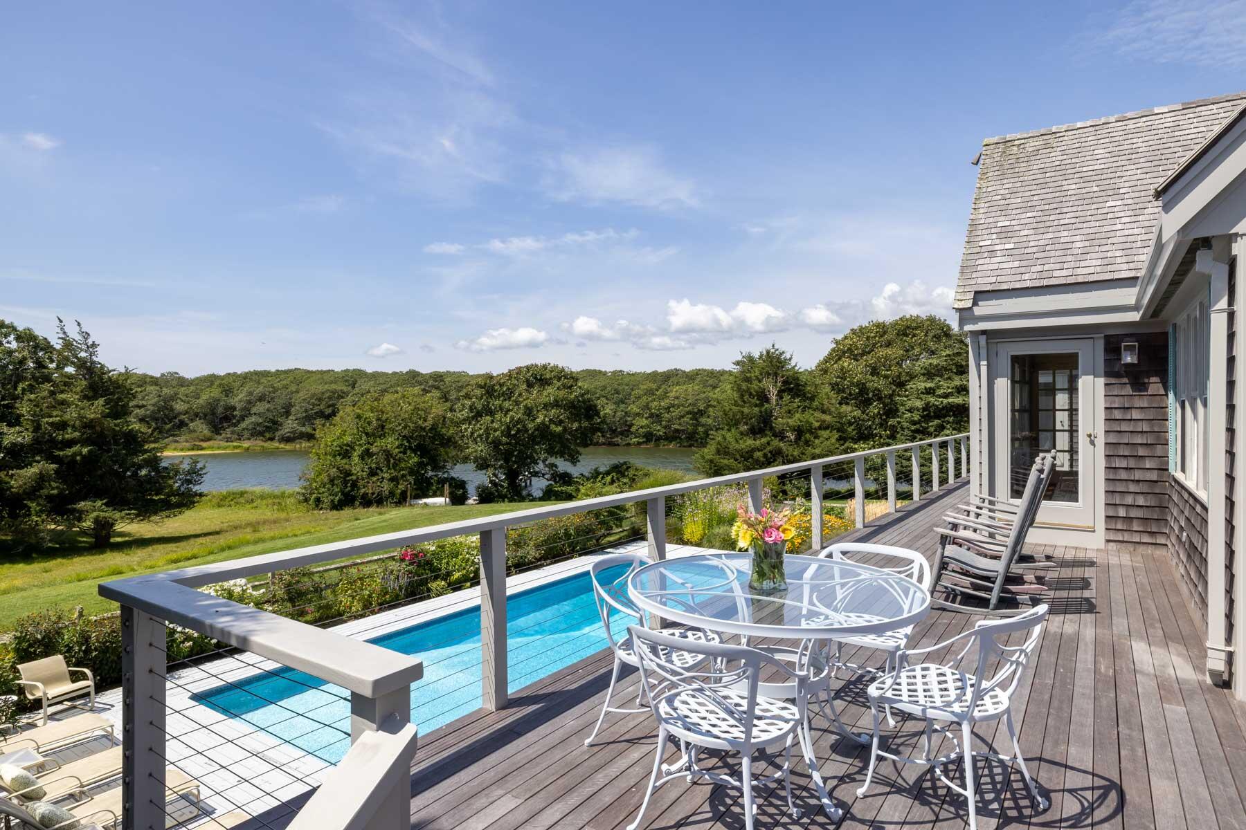 81 Oyster Pond Road Edgartown, MA 02539 - Photo 6 of 41 View from Deck and Poolpg