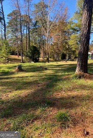 a view of a yard in front of a building