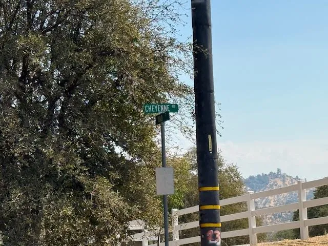 a view of a road with a ocean view