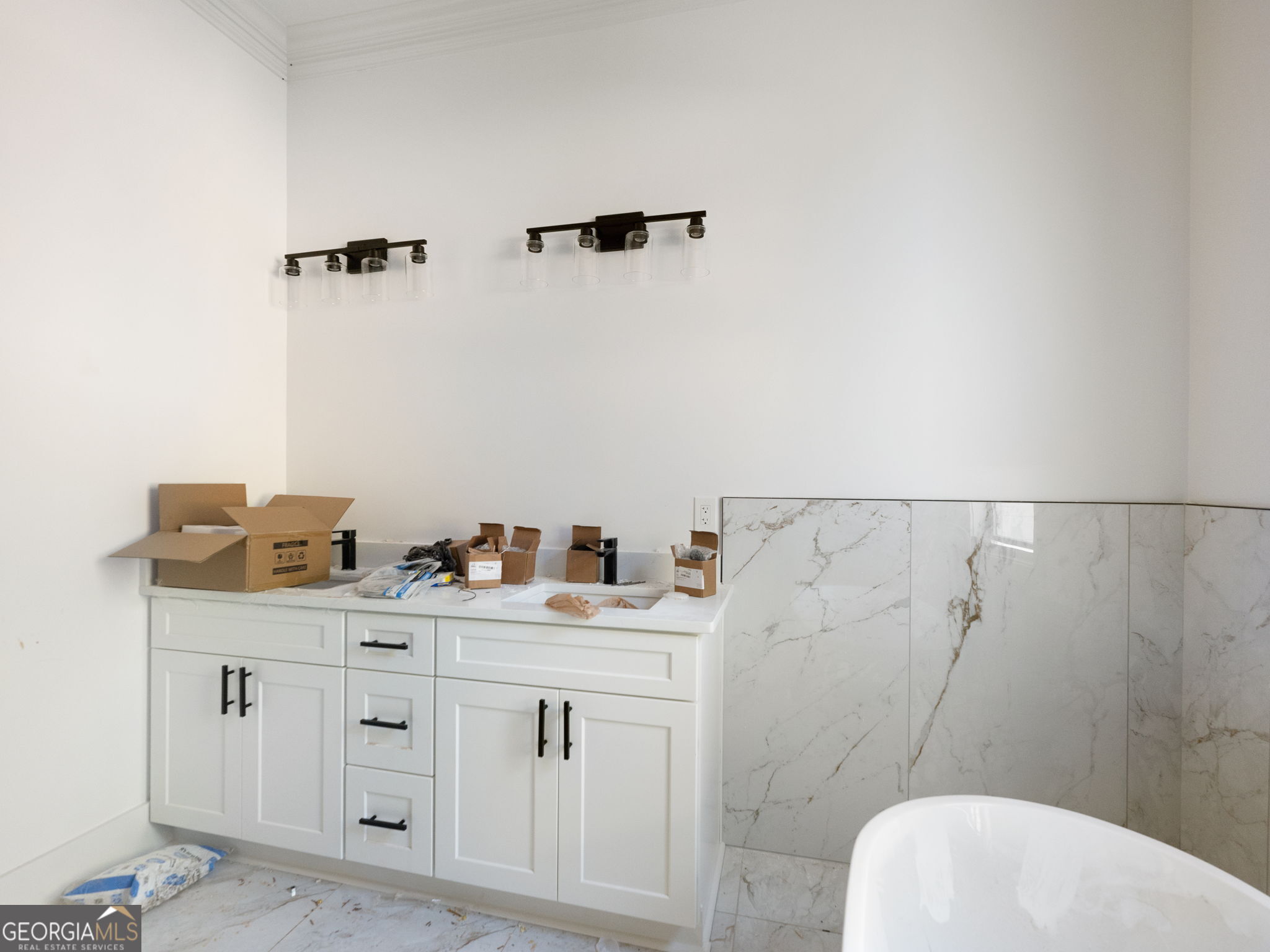 150 Alte Bruecke Strasse Helen, GA 30545 - Photo 19 of 43 a bathroom with a granite countertop sink a toilet and a mirror
