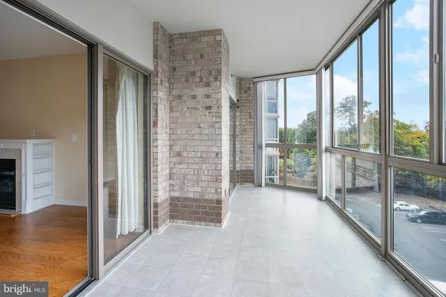 a view of a building with a street