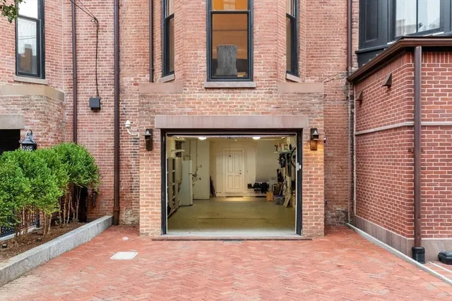 front view of a brick building