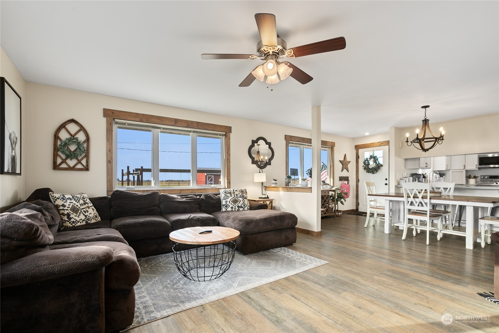 9699 Double Ditch Road Lynden, WA 98264 - Photo 13 of 40 a living room with furniture and wooden floor