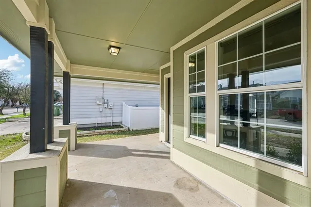 a house view with a garden space