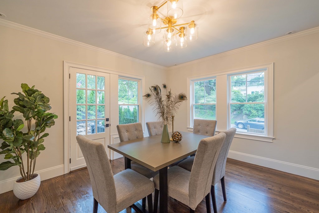 26 Locust Avenue Lexington, MA 02421 - Photo 8 of 42 a view of a dining room with furniture window and wooden floor