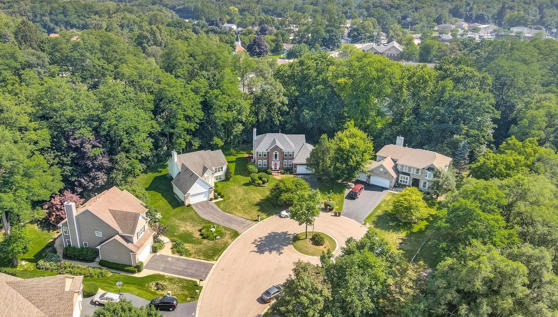 502 Windsor Circle Fox River Grove, IL 60021 - Photo 37 of 41 an aerial view of residential house with outdoor space and trees all around
