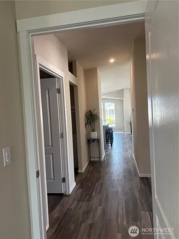 a bathroom with a sink double vanity and a mirror