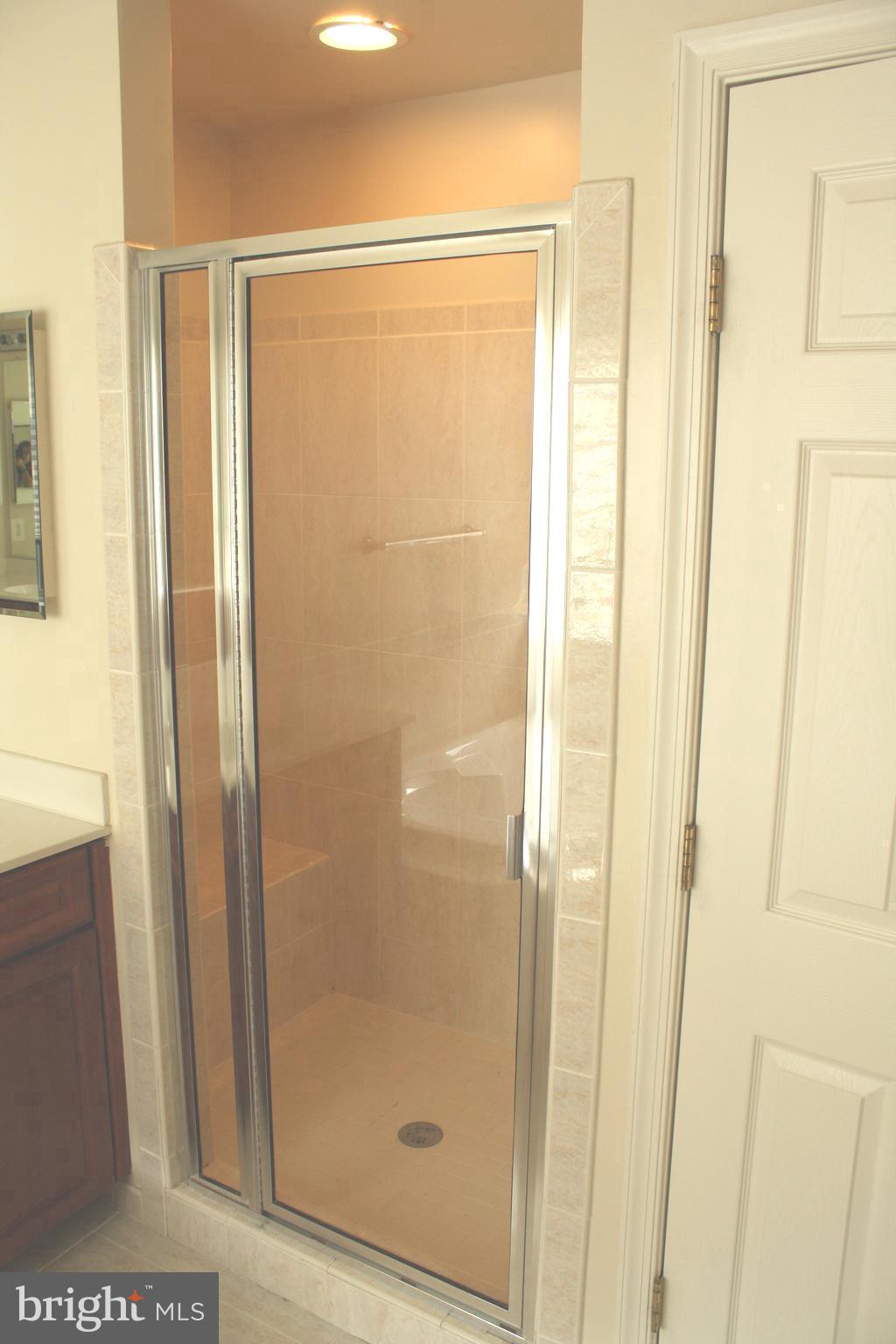 8378 Tillett Loop Manassas, VA 20110 - Photo 18 of 24 a bathroom with a glass shower door