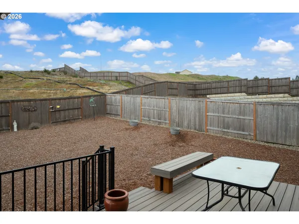 a view of a terrace with outdoor space