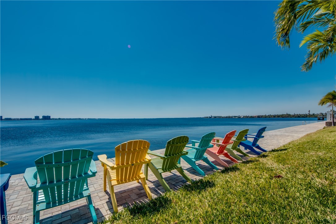 a view of stairs and a garden