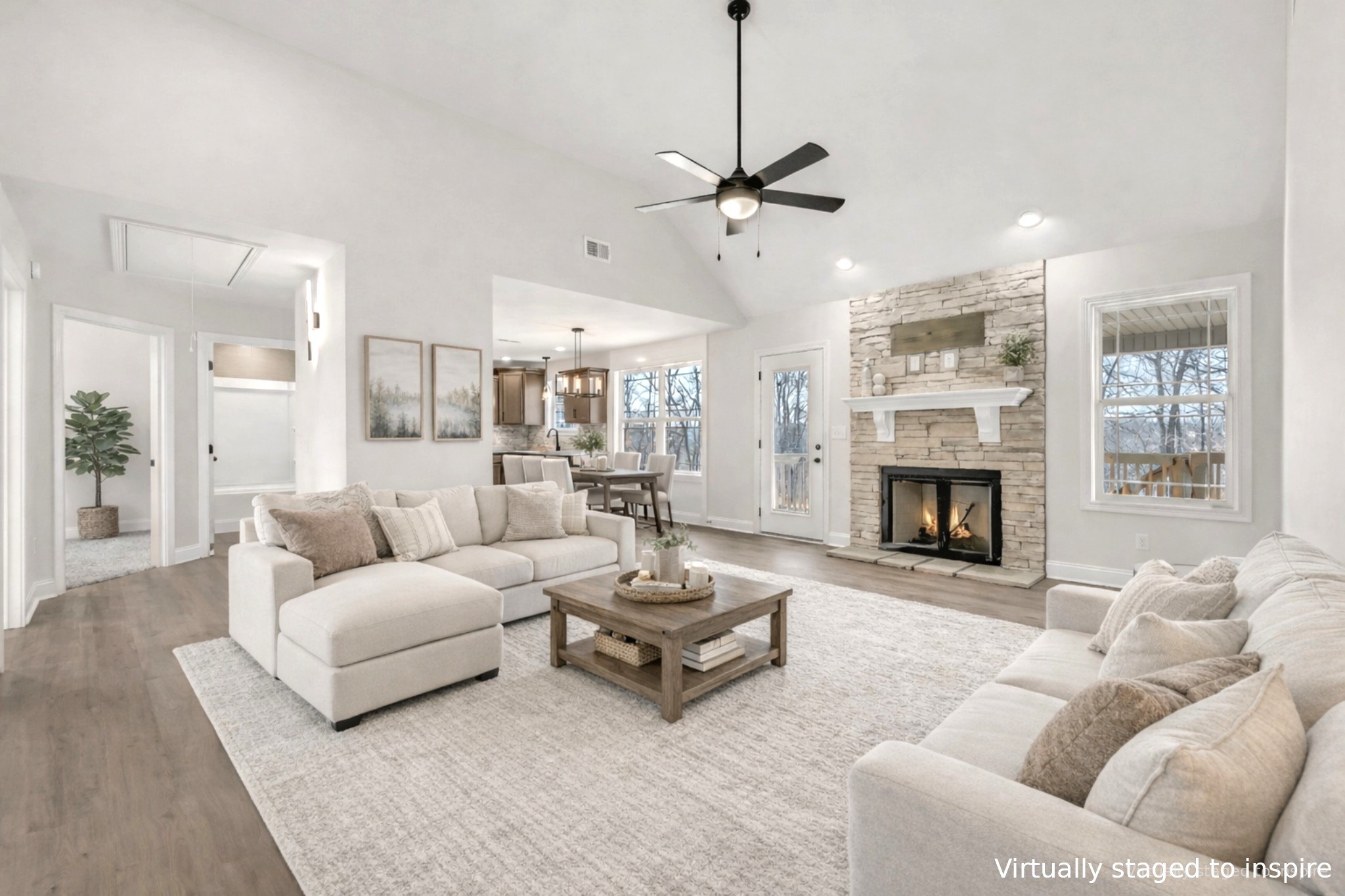 864 Burley Barn Road Clarksville, TN 37042 - Photo 4 of 24 a living room with furniture fireplace and a table