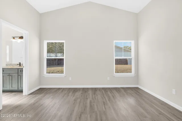 an empty room with a window