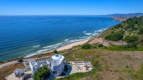 a view of an ocean from a balcony