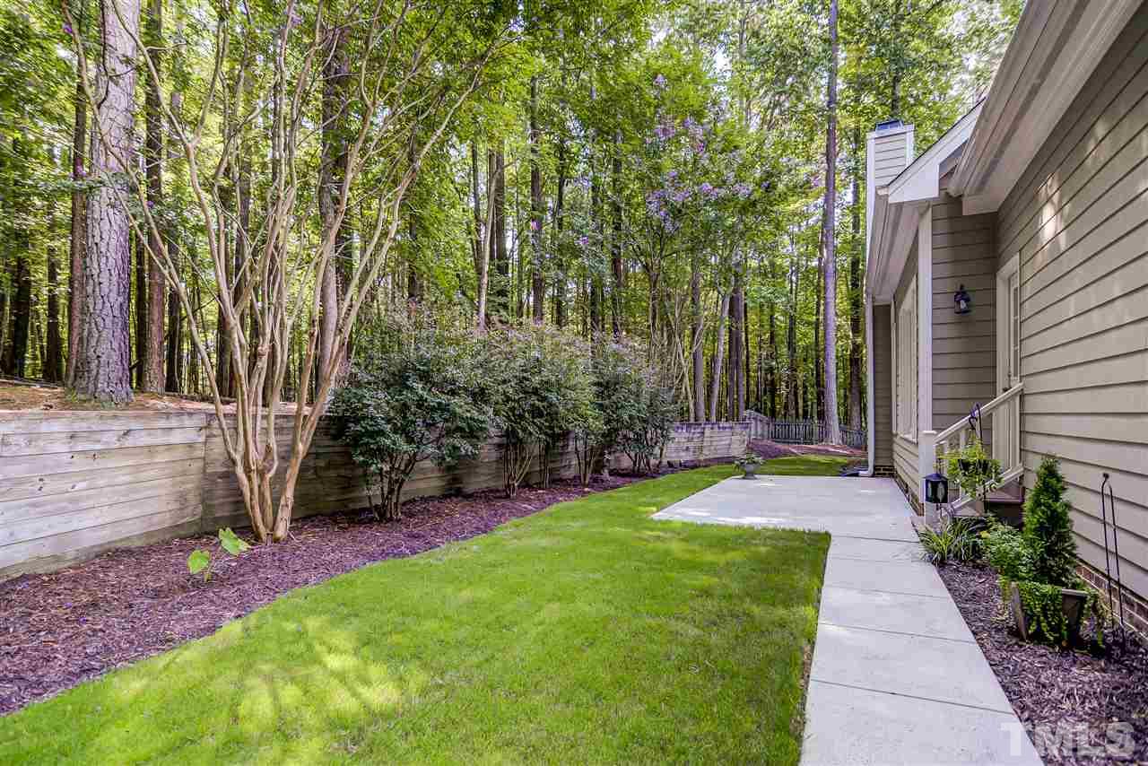 10424 Roadstead Way West Raleigh, NC 27613 - Photo 27 of 29 a view of a backyard with potted plants and large trees