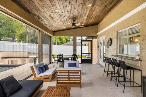 a outdoor living space with patio furniture