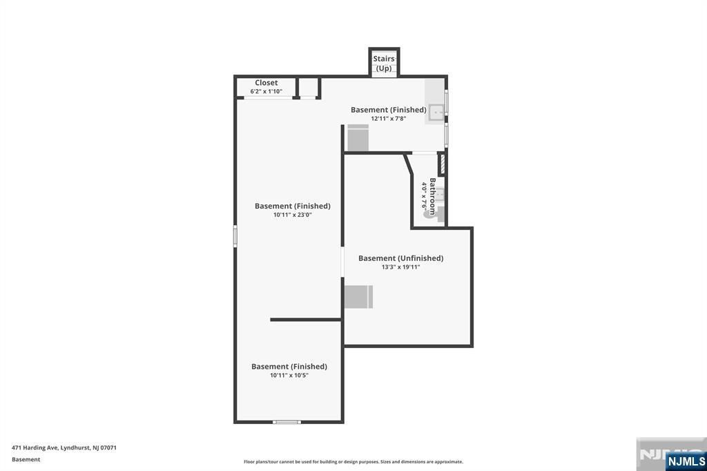 471 Harding Avenue Lyndhurst, NJ 07071 - Photo 47 of 50 a picture of a floor plan
