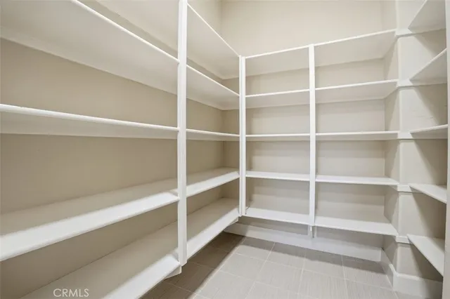 a view of an empty room with empty racks