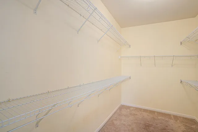 a view of small space with empty racks