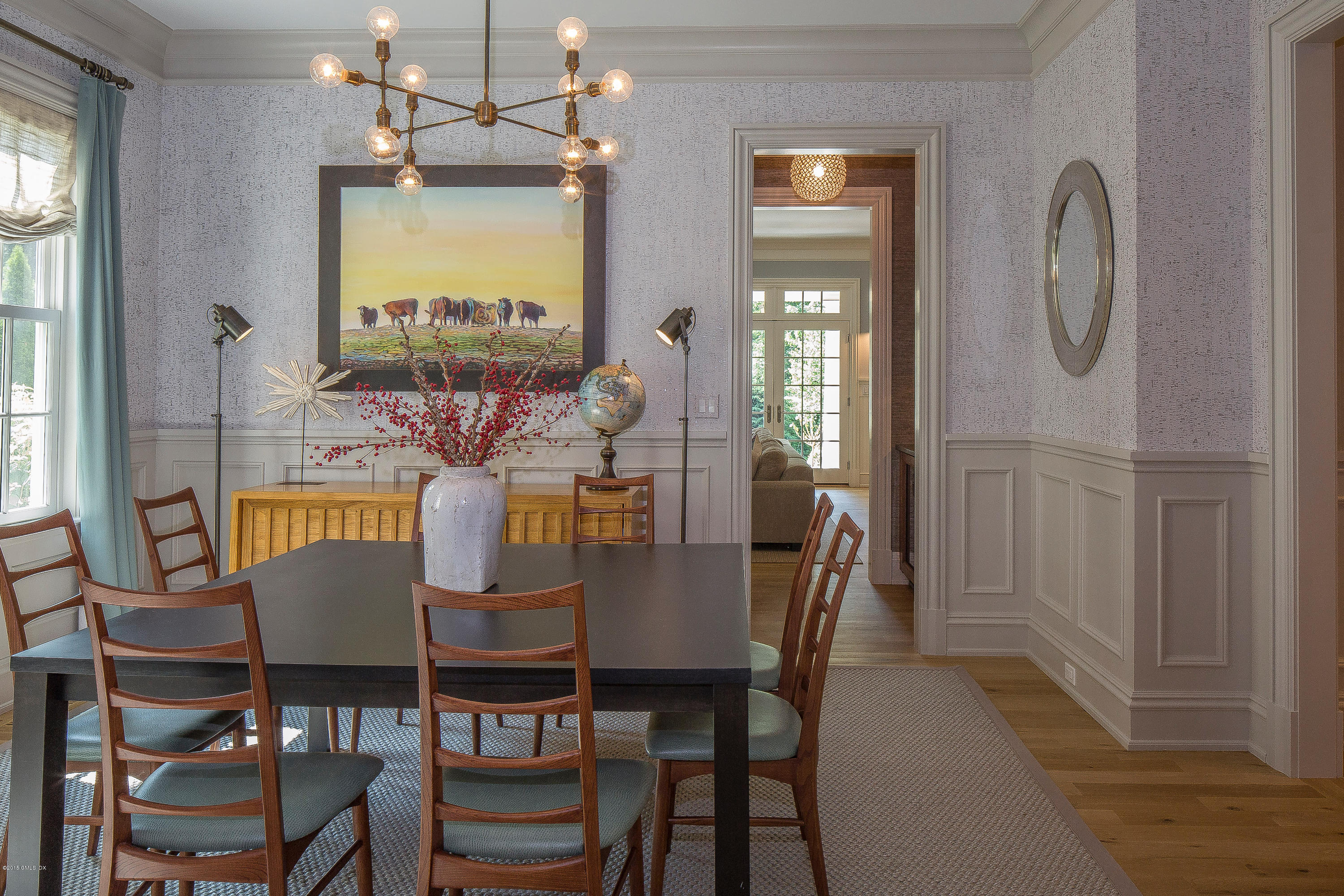 264 Riverside Avenue Riverside, CT 06878 - Photo 6 of 27 a view of a dining room with furniture and chandelier
