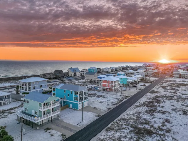 a view of a city with ocean