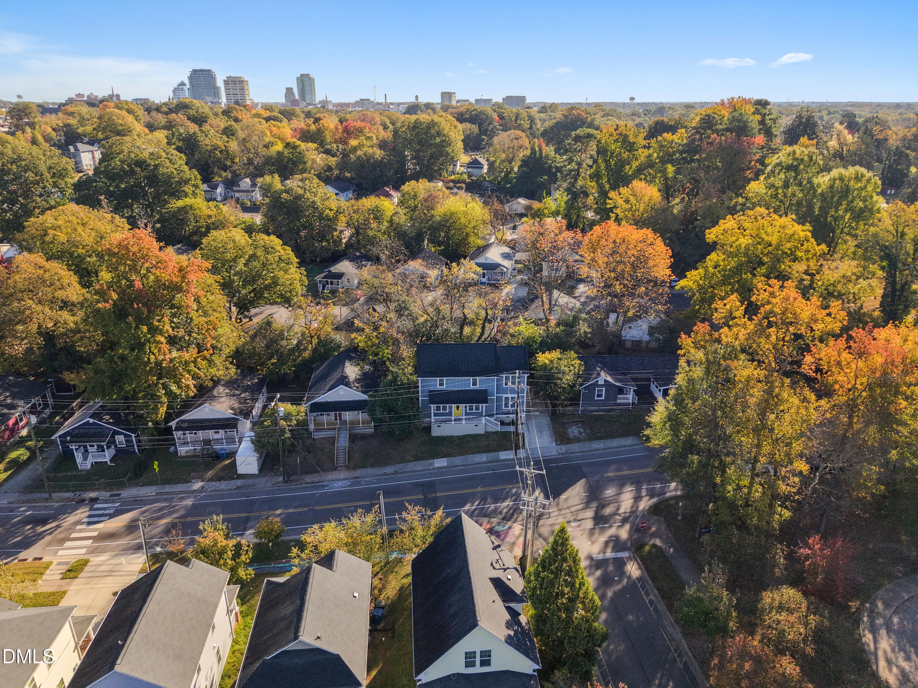 1521 Chapel Hill Road Durham, NC 27701 - Photo 40 of 42 an aerial view of lake and residential houses with outdoor space