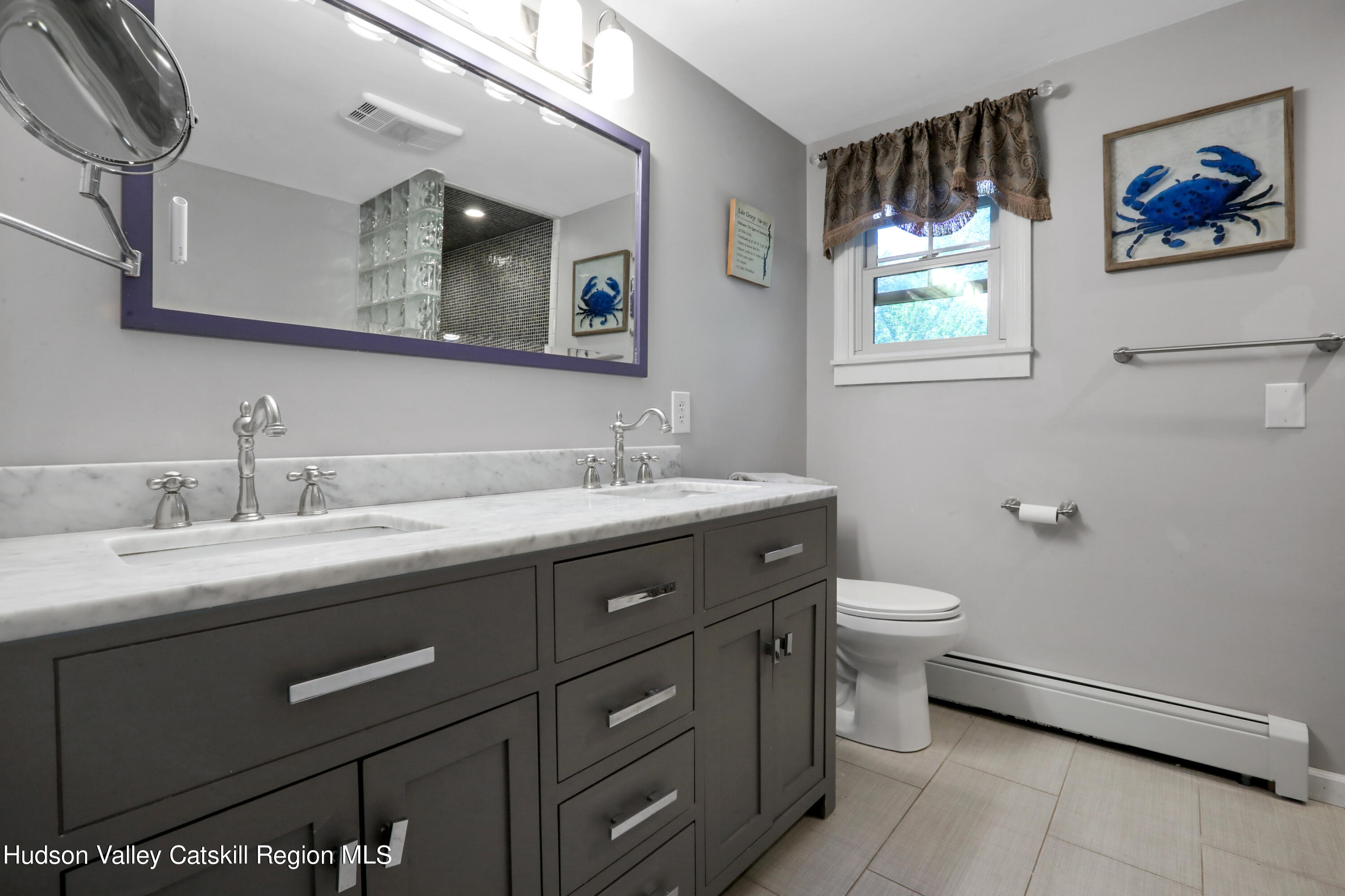 110 Brown Station Road Olivebridge, NY 12461 - Photo 21 of 31 a bathroom with a toilet sink and mirror