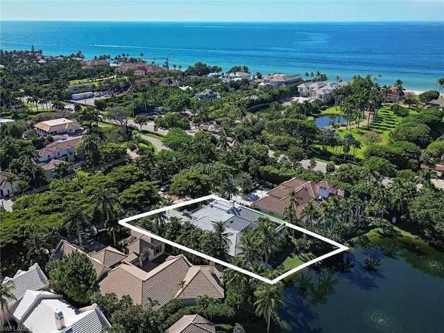 an aerial view of residential house with outdoor space