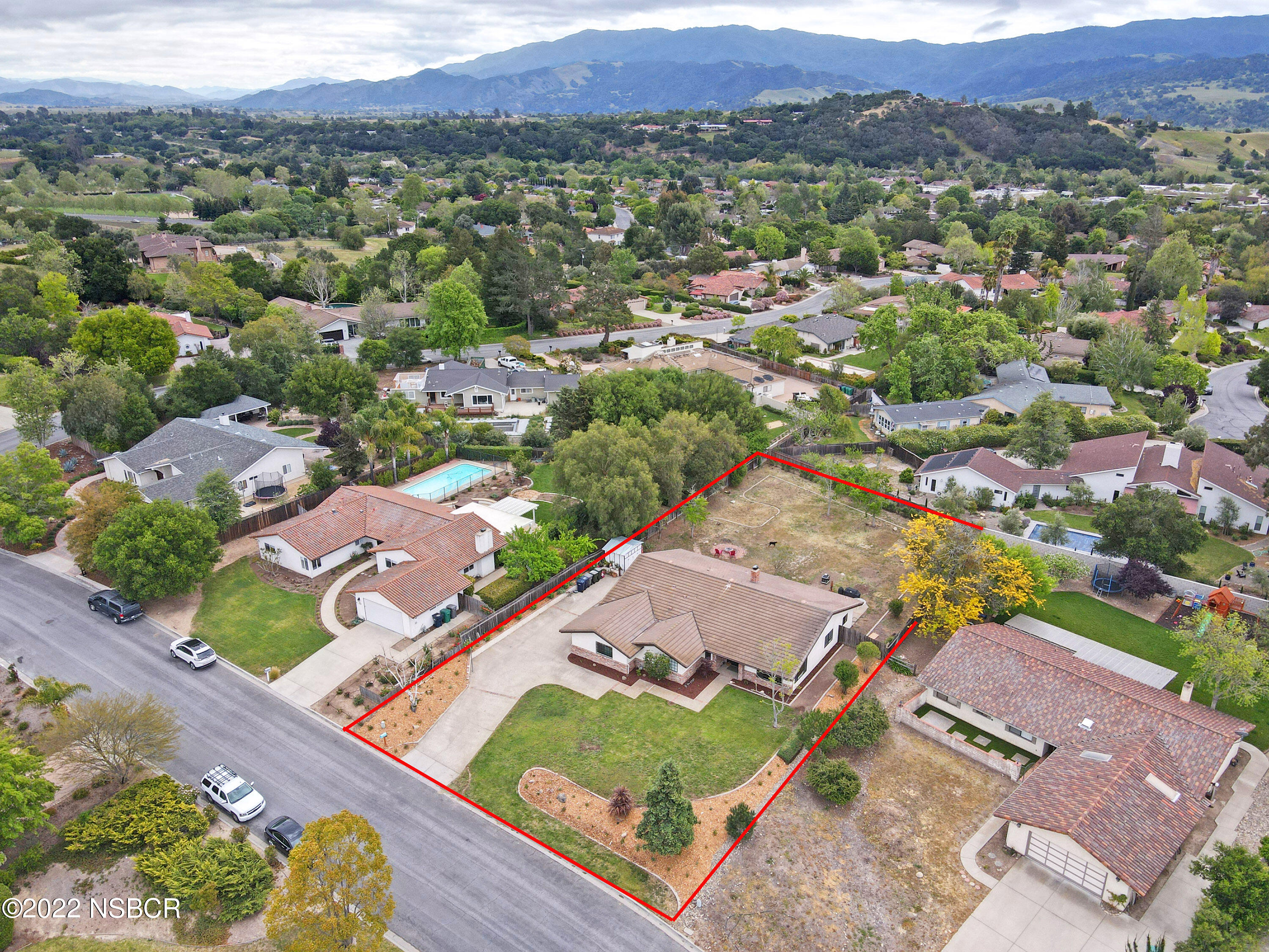 1893 Ringsted Drive Solvang, CA 93463 - Photo 33 of 43 Aerial - Property Lines