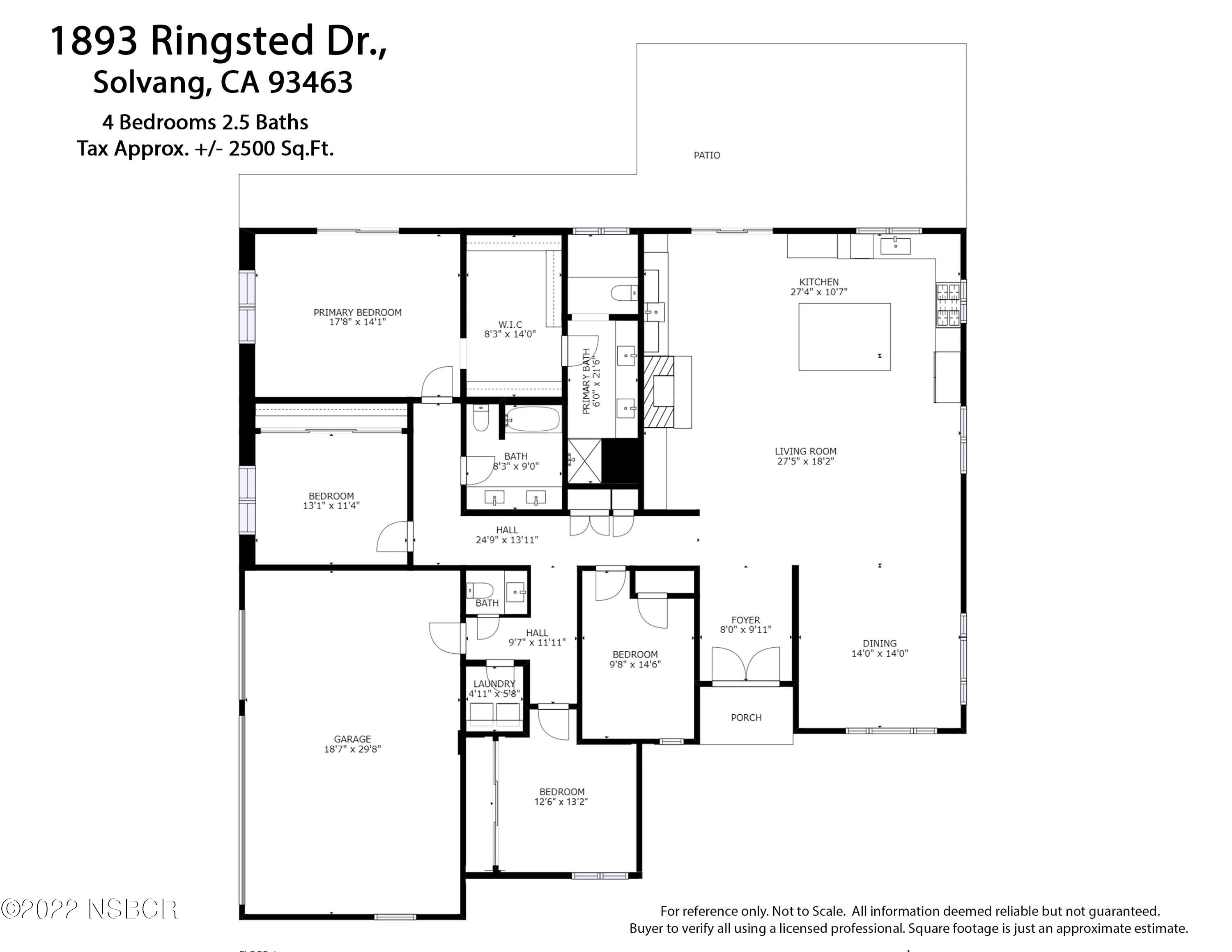 1893 Ringsted Drive Solvang, CA 93463 - Photo 43 of 43 1893 Ringsted Dr - Floor Plan- JPG File