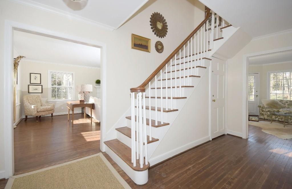 75 Pembroke Road Darien, CT 06820 - Photo 5 of 35 a view of entryway with livingroom and wooden floor